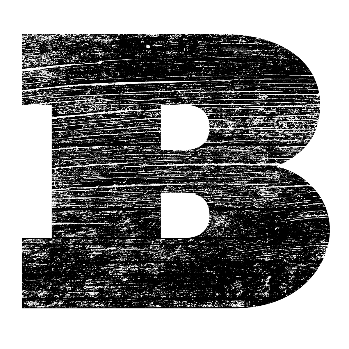Stylized letter "B" logo.